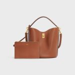 BUCKET 16 BAG IN SMOOTH CALFSKIN TAN - Image 4